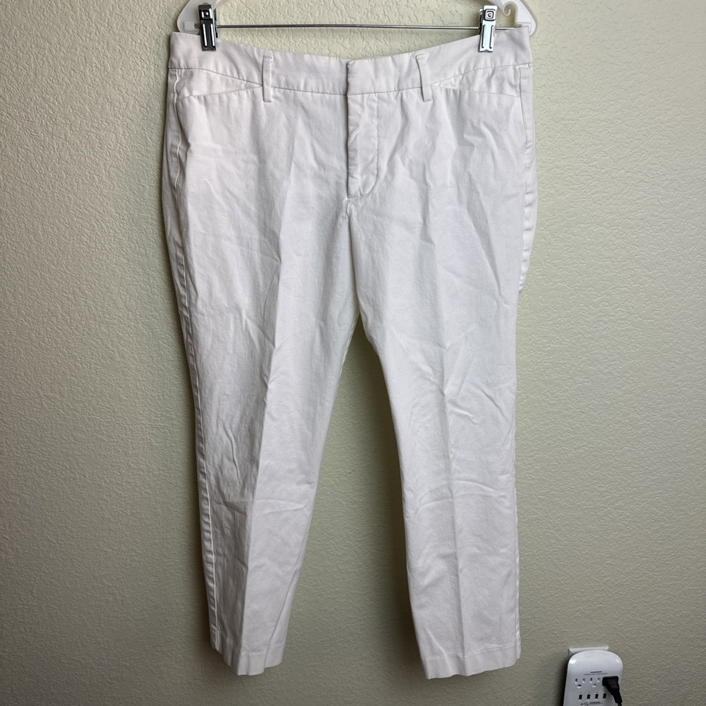 Stylus Women's Pant White‎ Size 12 Cropped Stretch Pockets